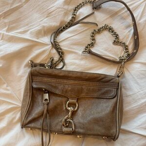 Rebecca Minnoff Brown Leather Chain Strap Bag